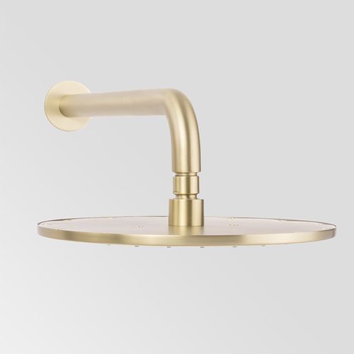 Mira Brushed Brass Gold Curved Shower Arm