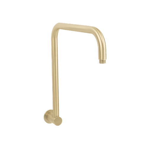 Mira Brushed Brass Gold High Rise Upswept Shower Arm