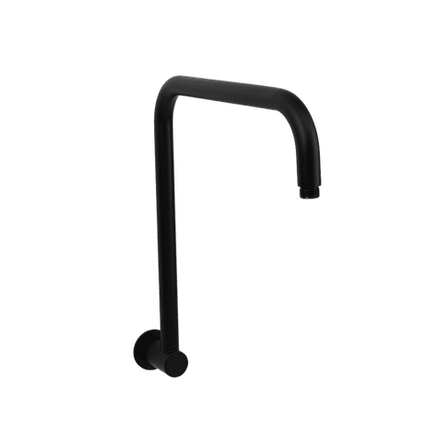 Mira Matte Black High Rise Upswept Shower Arm