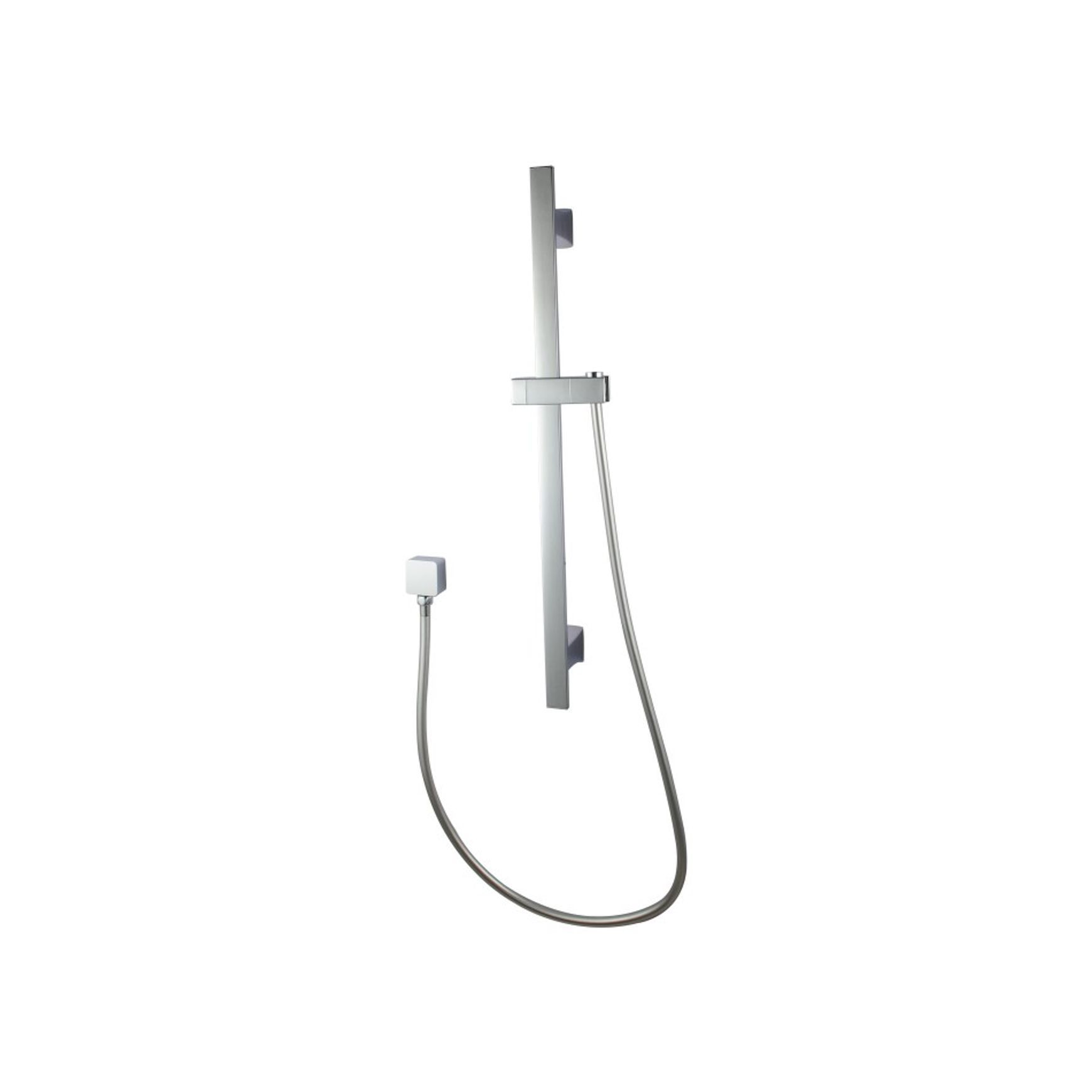 Square Shower Rail Chrome