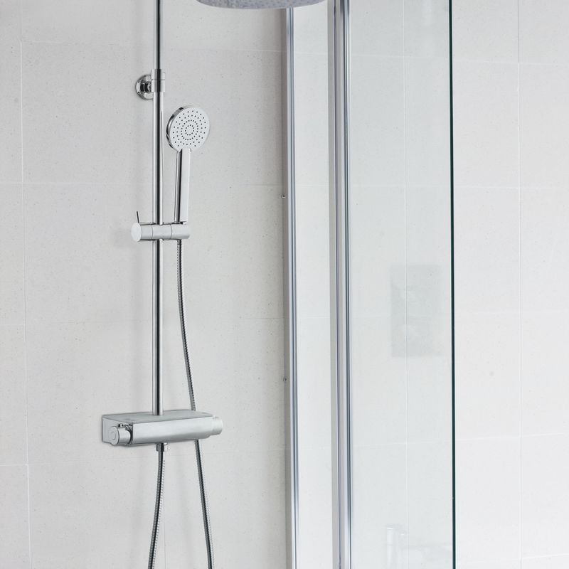 Classic Round Shower Set with Shelf