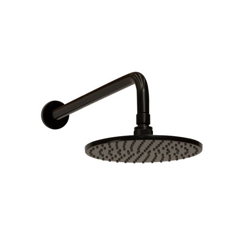 Carbon Rain Shower with Wall Arm Satin Black