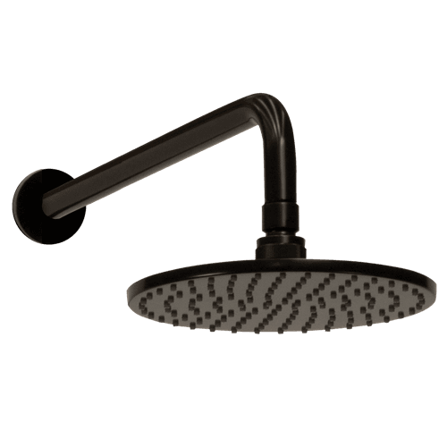 Carbon Rain Shower with Wall Arm Satin Black