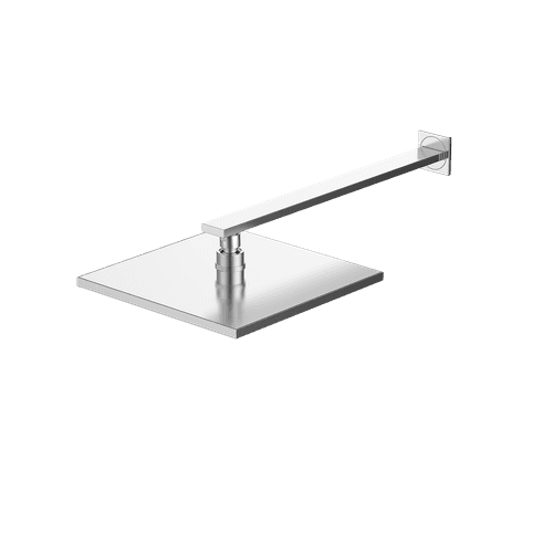 Cube Rain Shower with Wall Arm Brushed Nickel