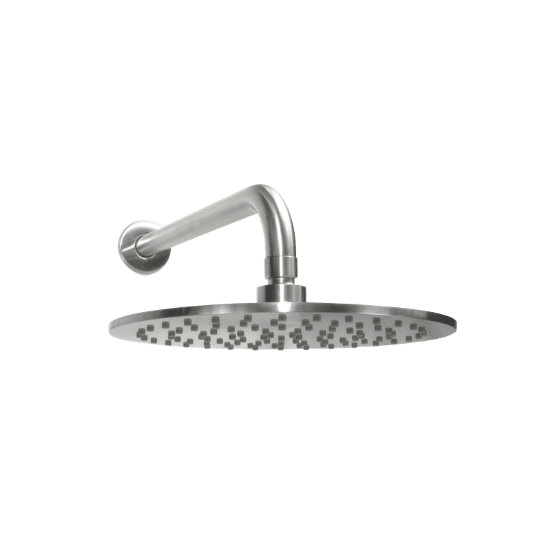 Urban Rain Shower with Wall Arm Brushed Stainless