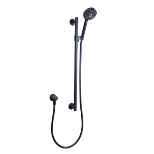 KOHLER Matte Black Slide Rail with Awaken Handshower