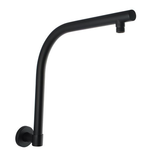 Gooseneck Square Shower Arm Matte Black