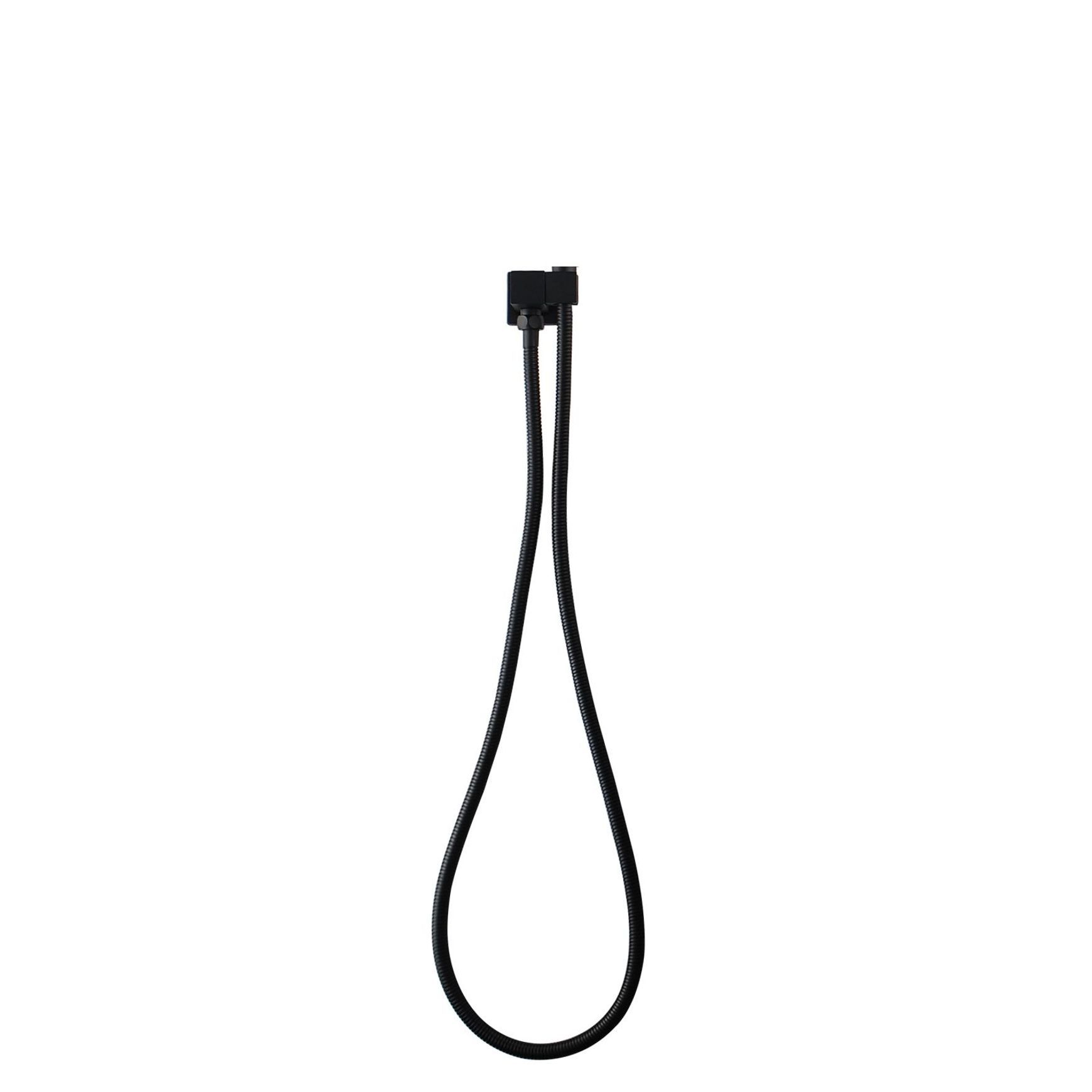 Square Shower Rail Matte Black