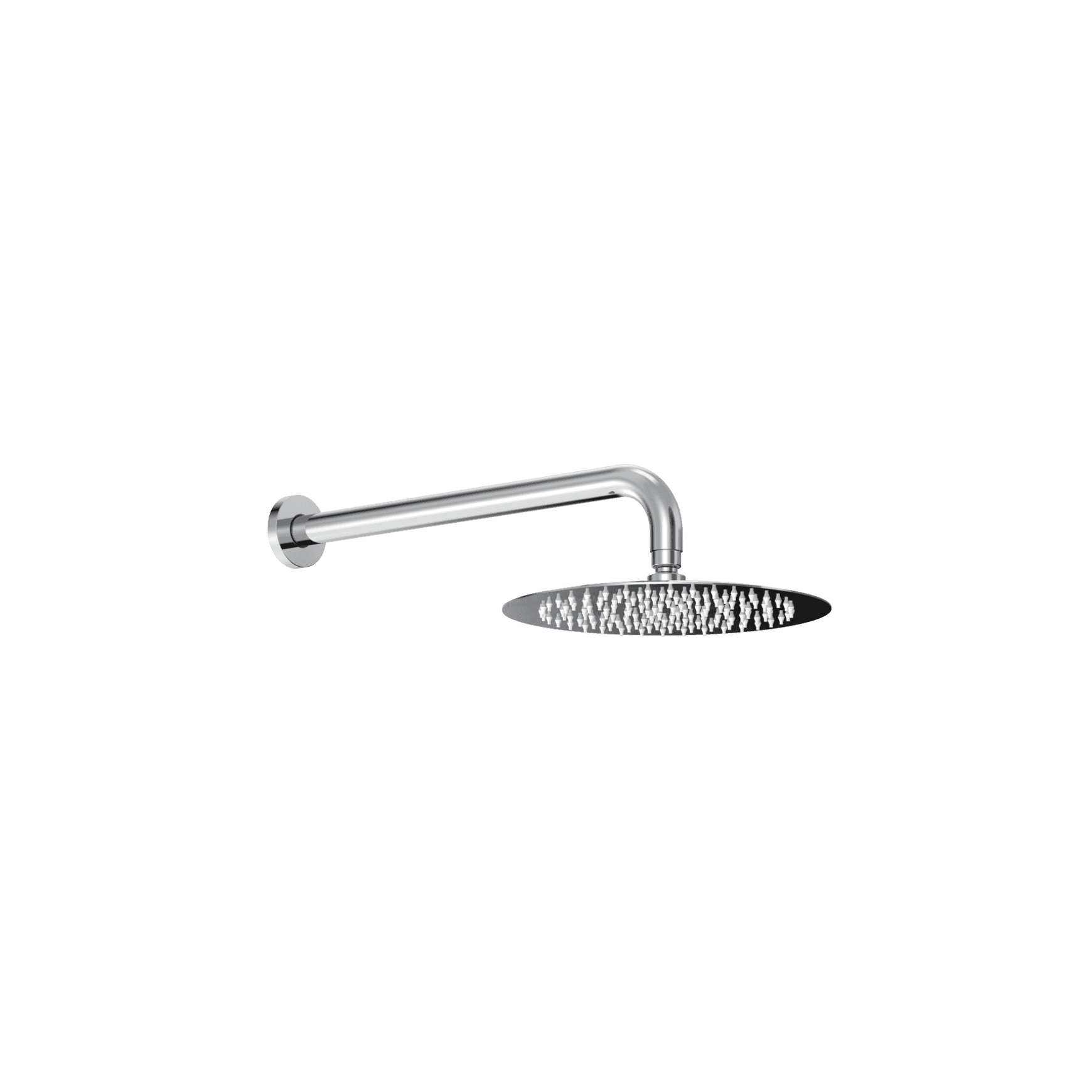 Tube Wall Mount Rainhead 250mm