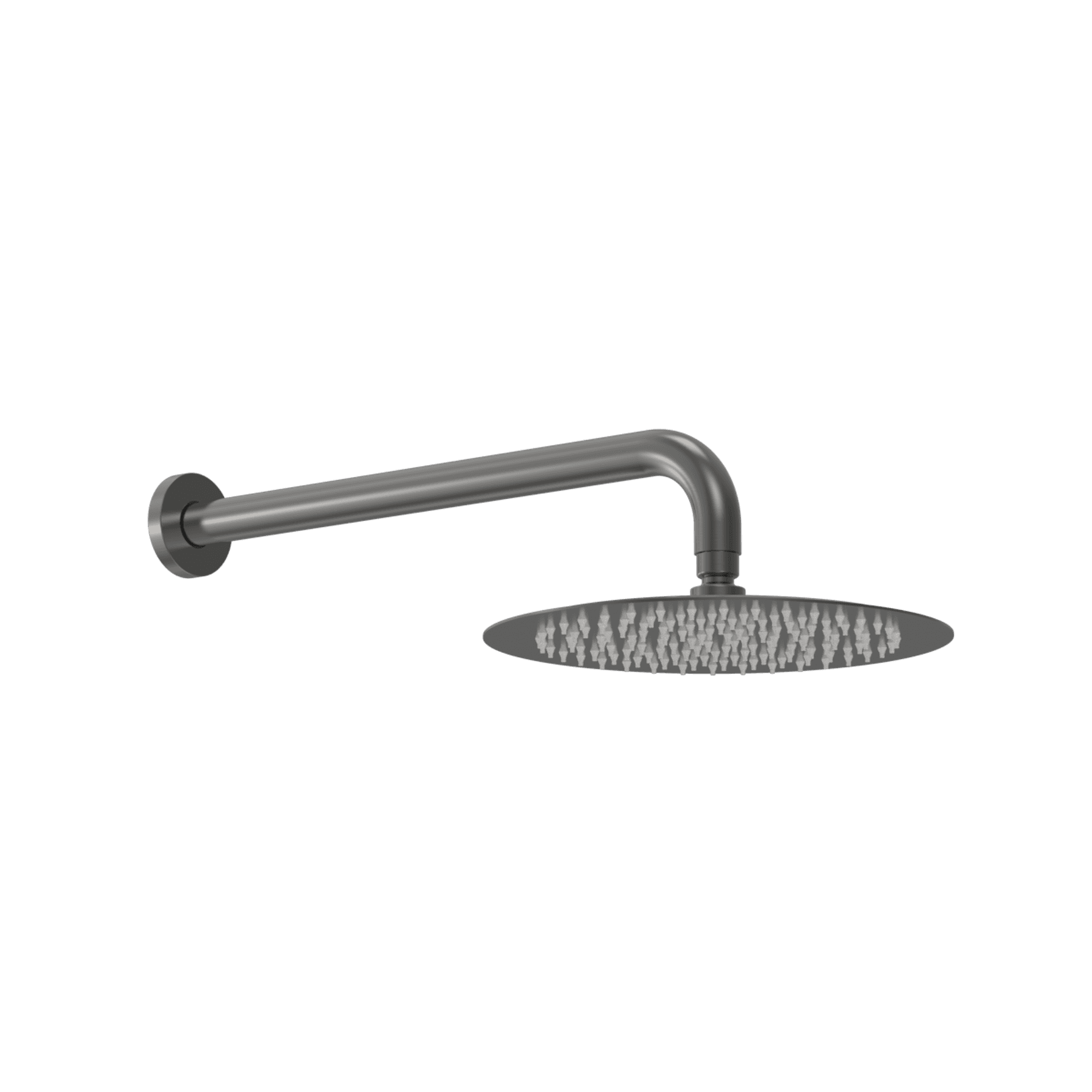 Tube Wall Mount Rainhead 250mm