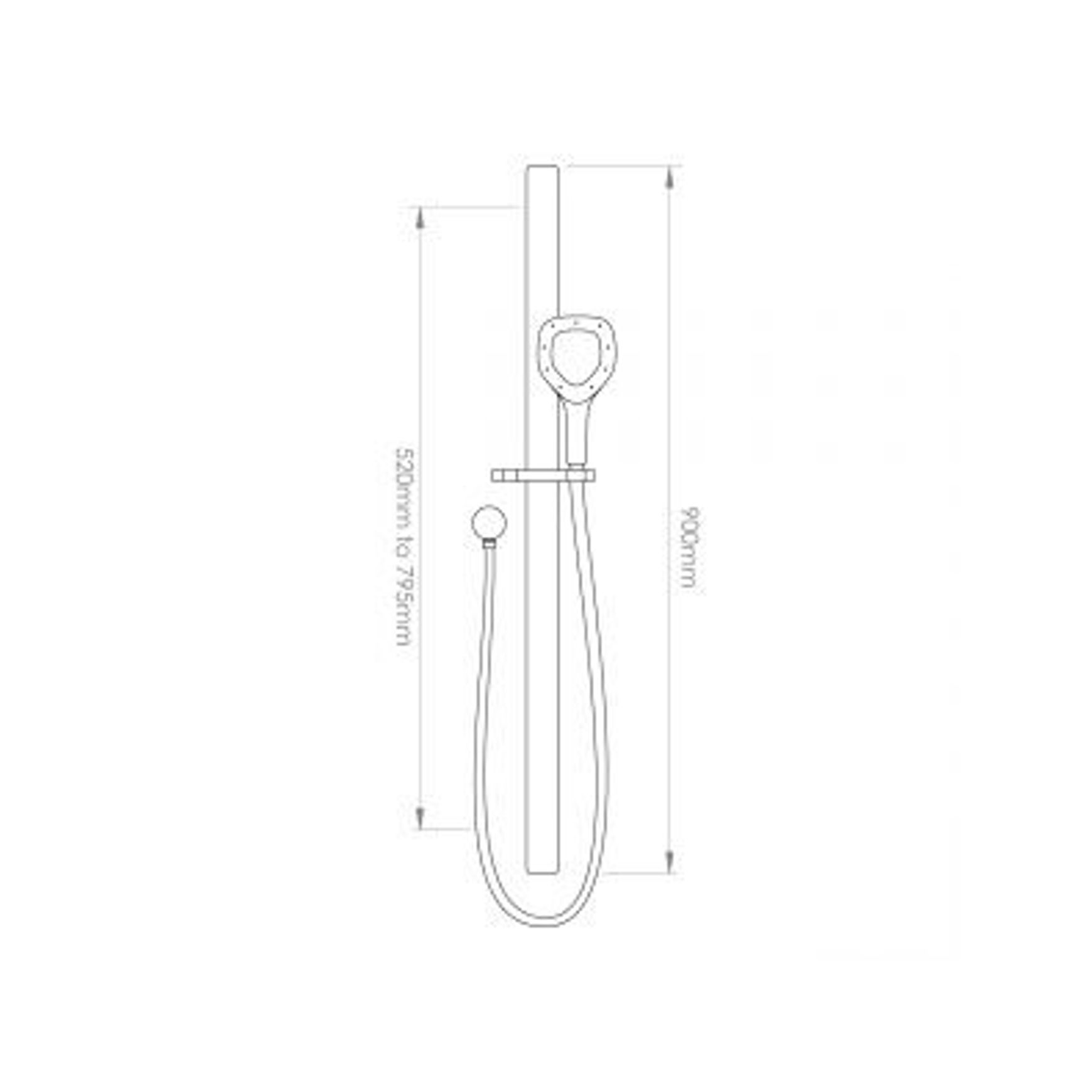 DreamJet Slide Shower Chrome/Black  VDRM043