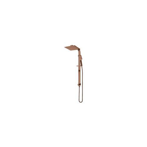 Olympia Double Head Shower (Square) Brushed Copper