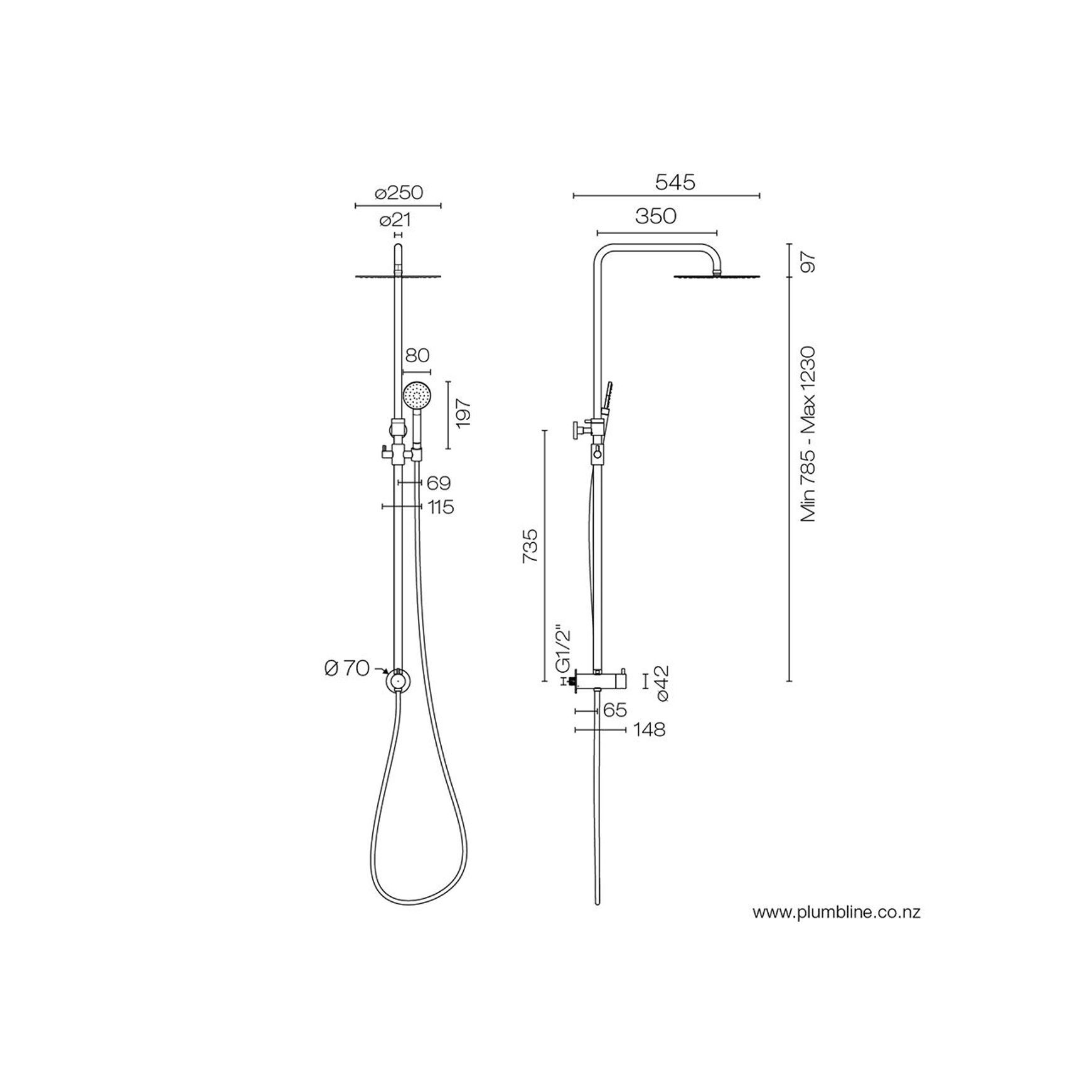 Oli 316 Shower Column