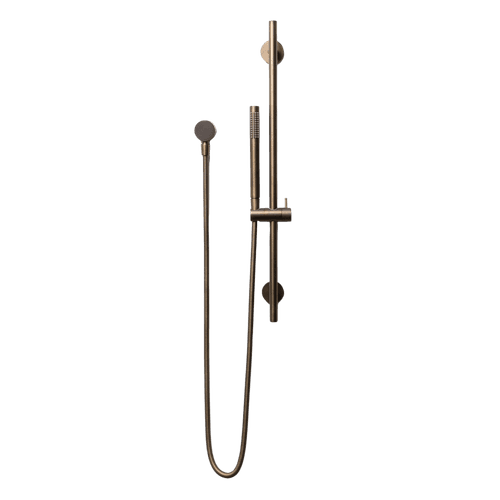 Mira Brushed Vintage Antique Brass Shower on Rail