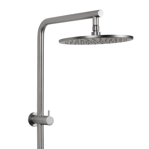 Mira Brushed Nickel Shower Rail Twin Set