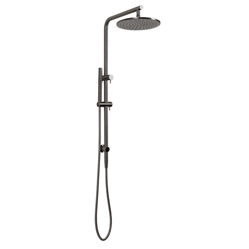 Mira Brushed Gunmetal Shower Rail Twin Set