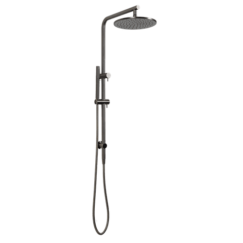 Mira Brushed Gunmetal Shower Rail Twin Set