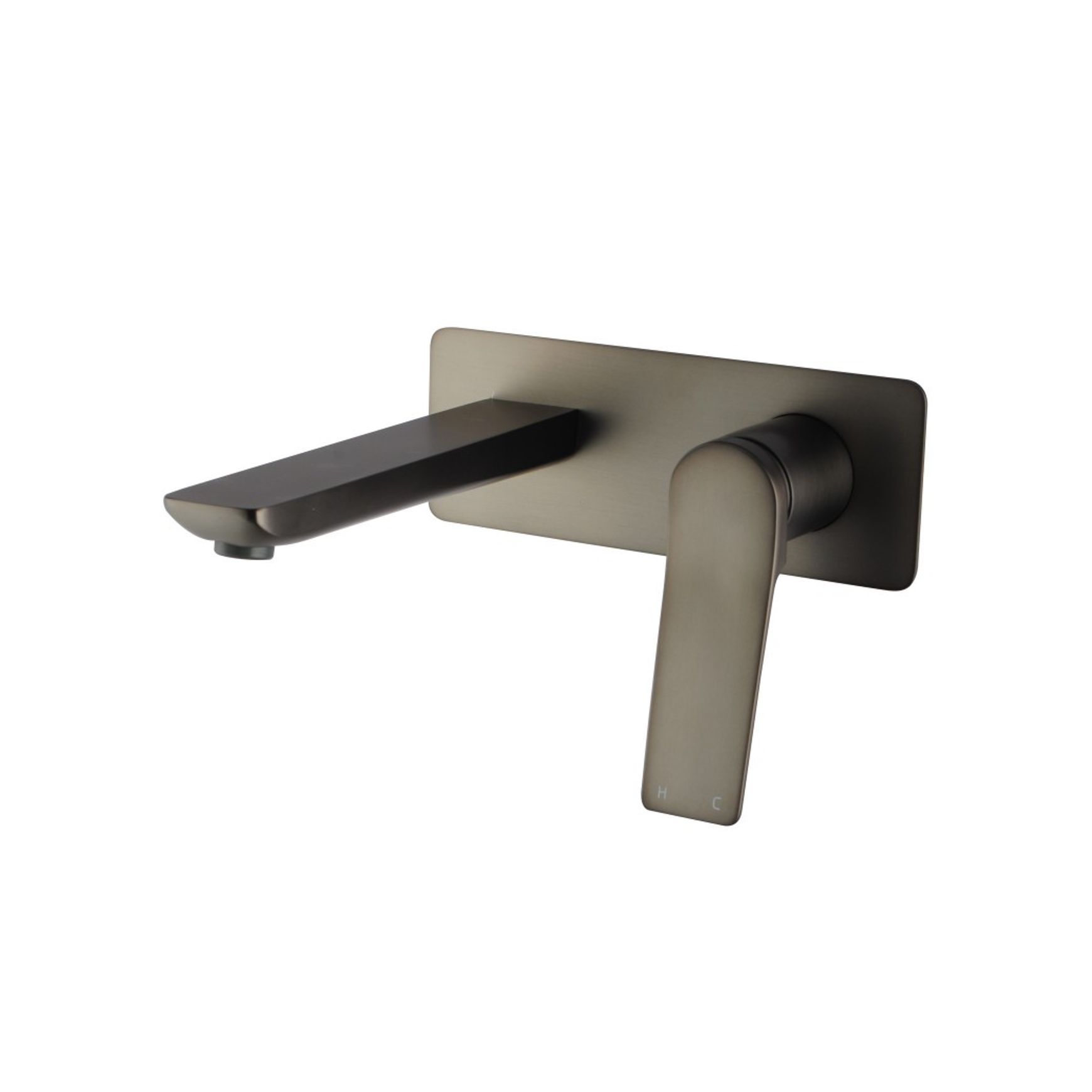 Rushy Wall Mixer with Spout Gun Metal Grey