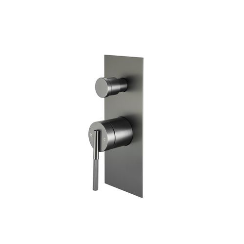 Caddence Wall Mixer with Diverter Gun Metal Grey