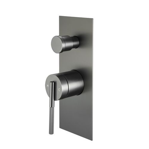 Caddence Wall Mixer with Diverter Gun Metal Grey