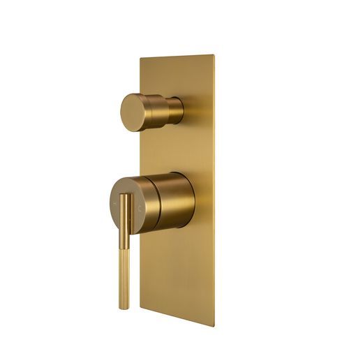 Caddence Mixer with Diverter Brushed Brass