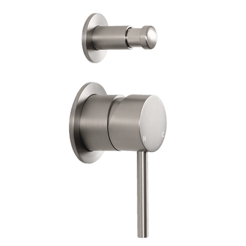 Mira Brushed Nickel Wall Mixer with divertor