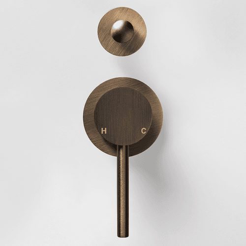 Mira Brushed Vintage Antique Brass Wall Mixer with dive