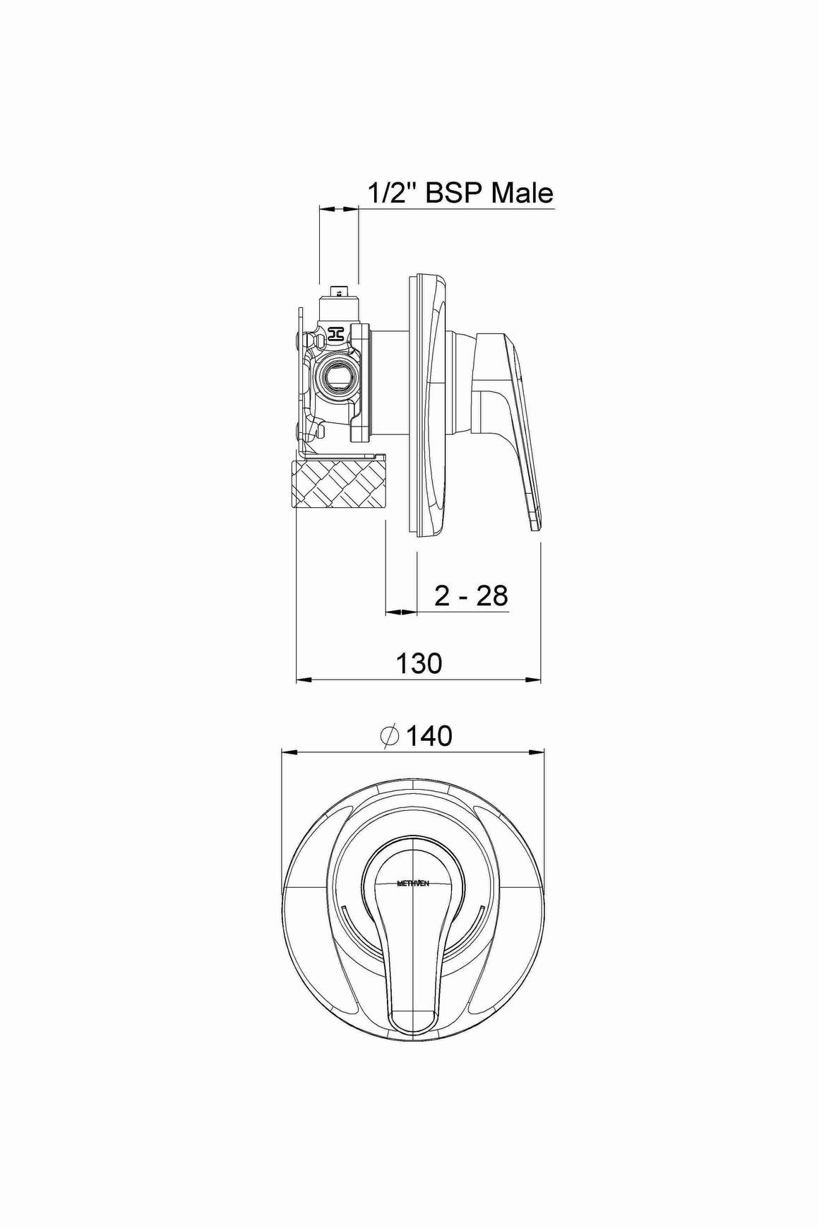 Futura Shower Mixer with Fastflow II