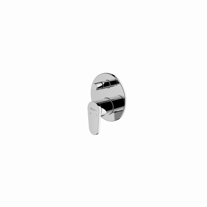 Oliveri London Wall Shower Mixer with Diverter Chrome