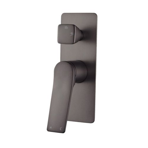 Rushy Wall Mixer with Diverter Gun Metal Grey