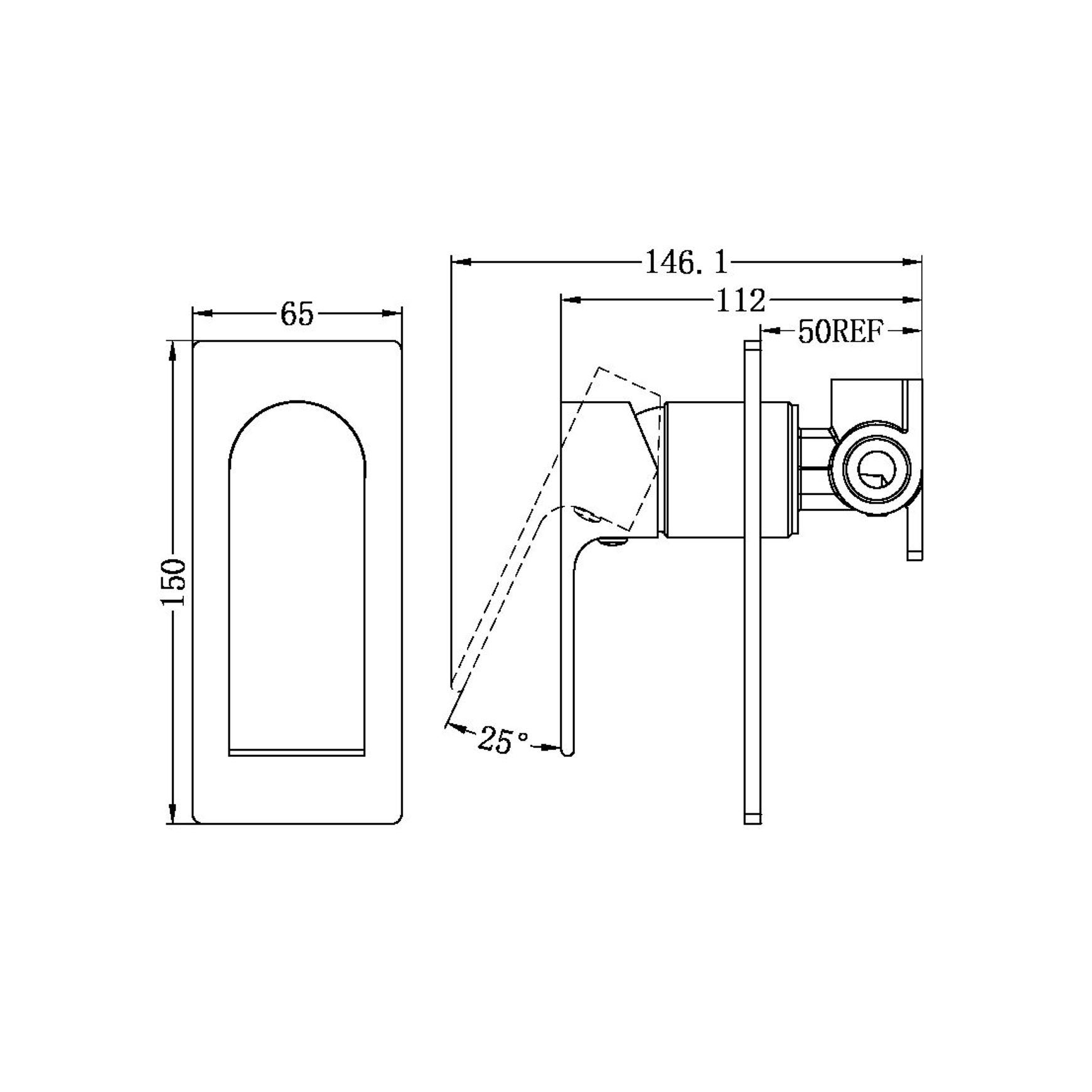 Bianca Shower Mixer | Matte Black