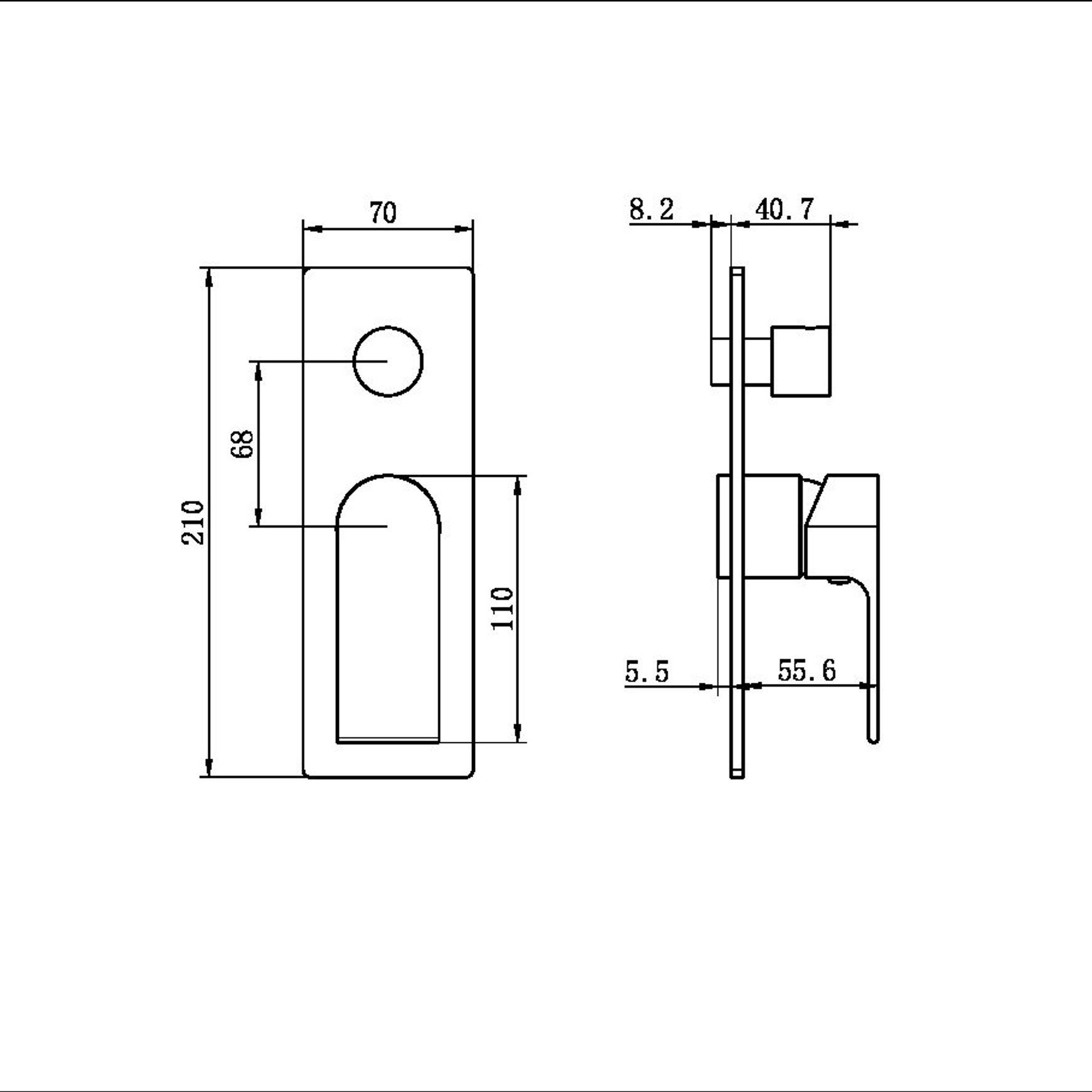 Bianca Shower Mixer & Divertor Trim Kits | Matte Black