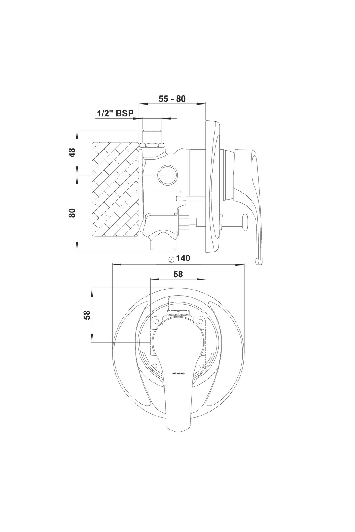 Futura Shower Mixer with Diverter