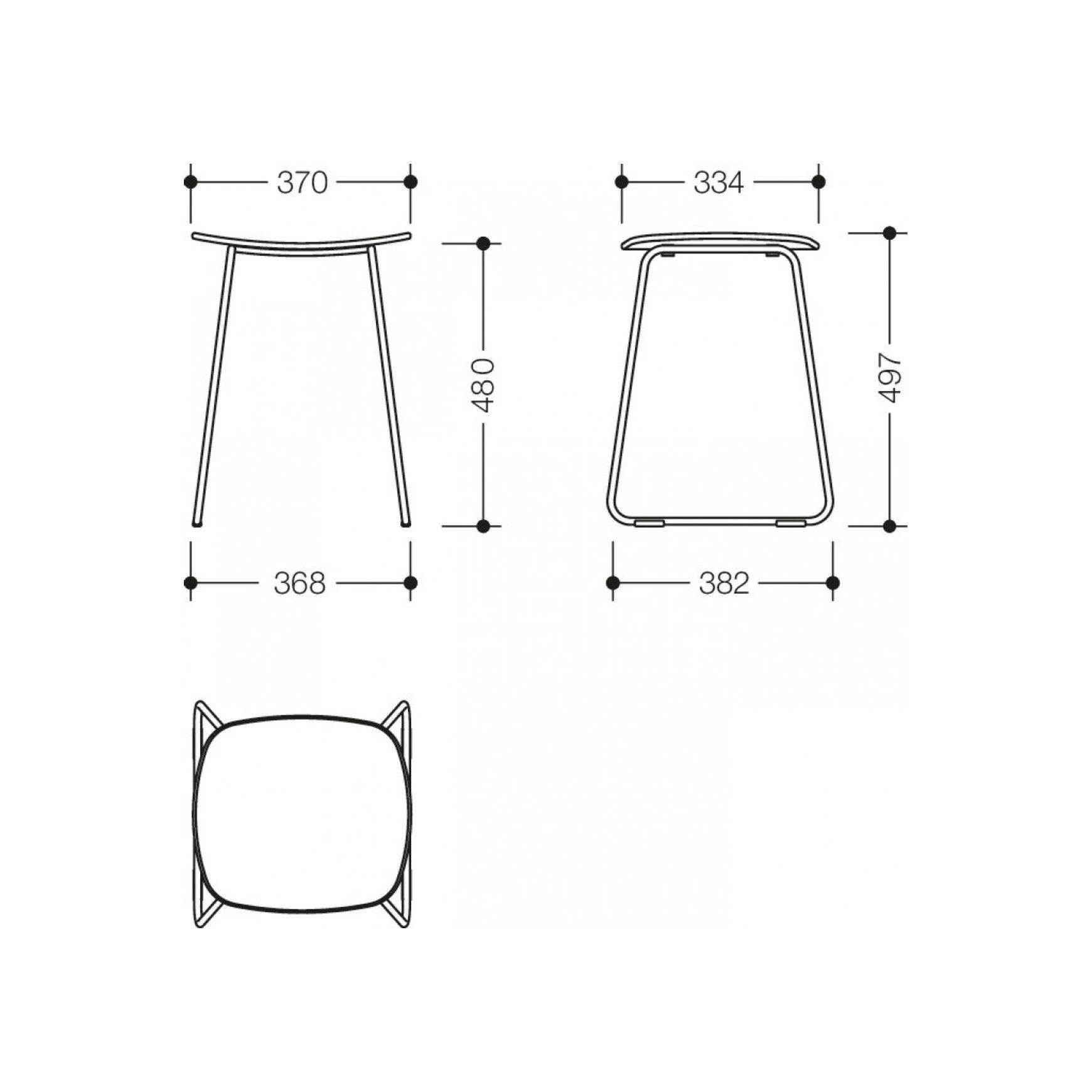 HEWI Shower Stool dimensions