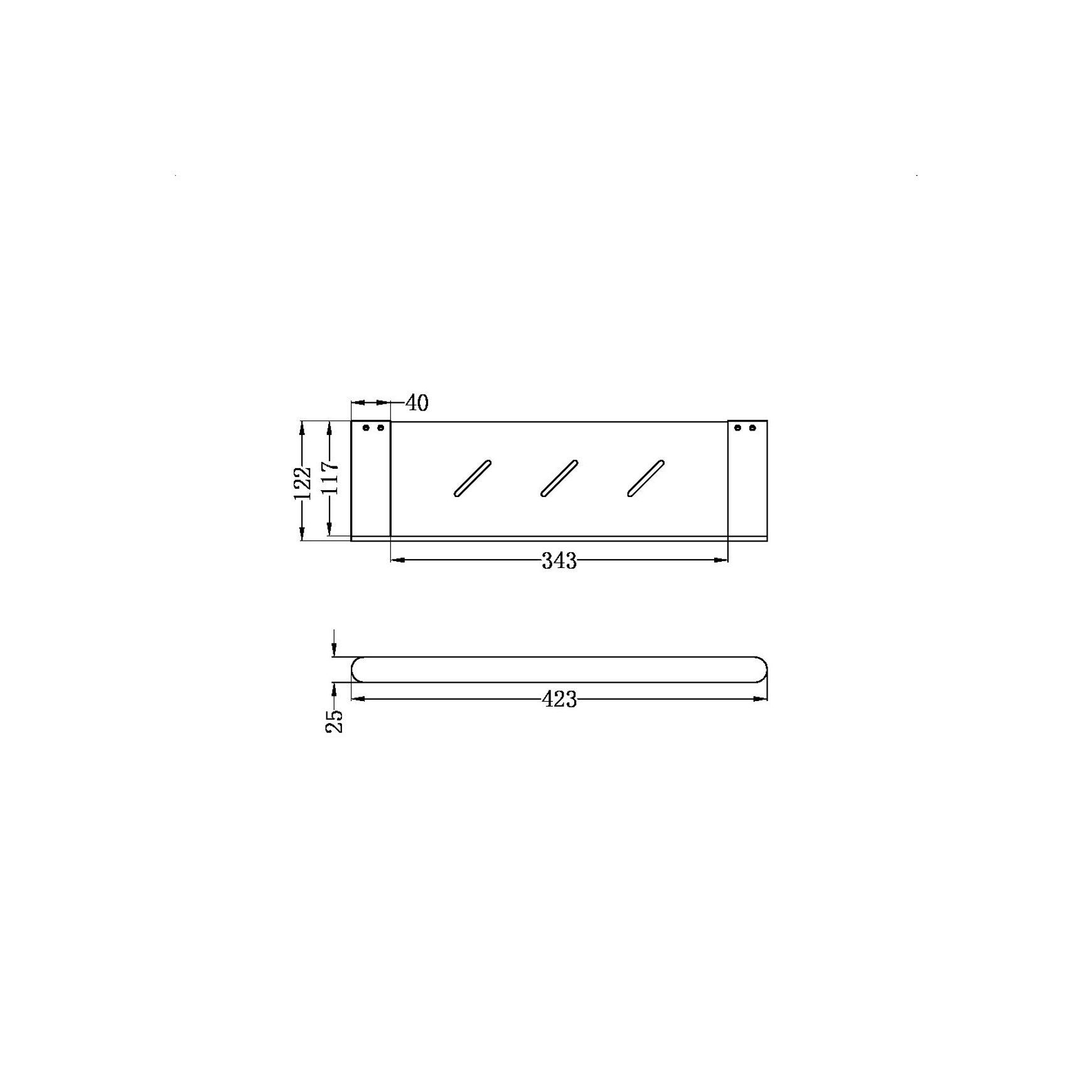Bianca Metal Shower Shelf | Matte Black