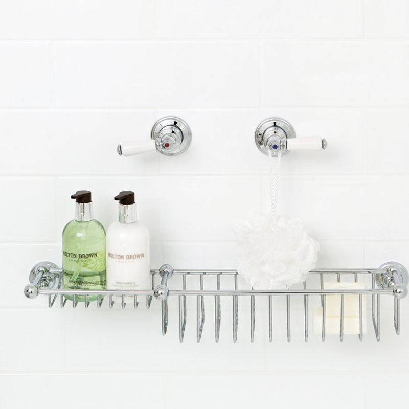 Perrin & Rowe Shower Basket with Soap Tray