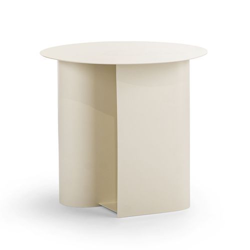 Zeke Round Side Table | Beige Cream