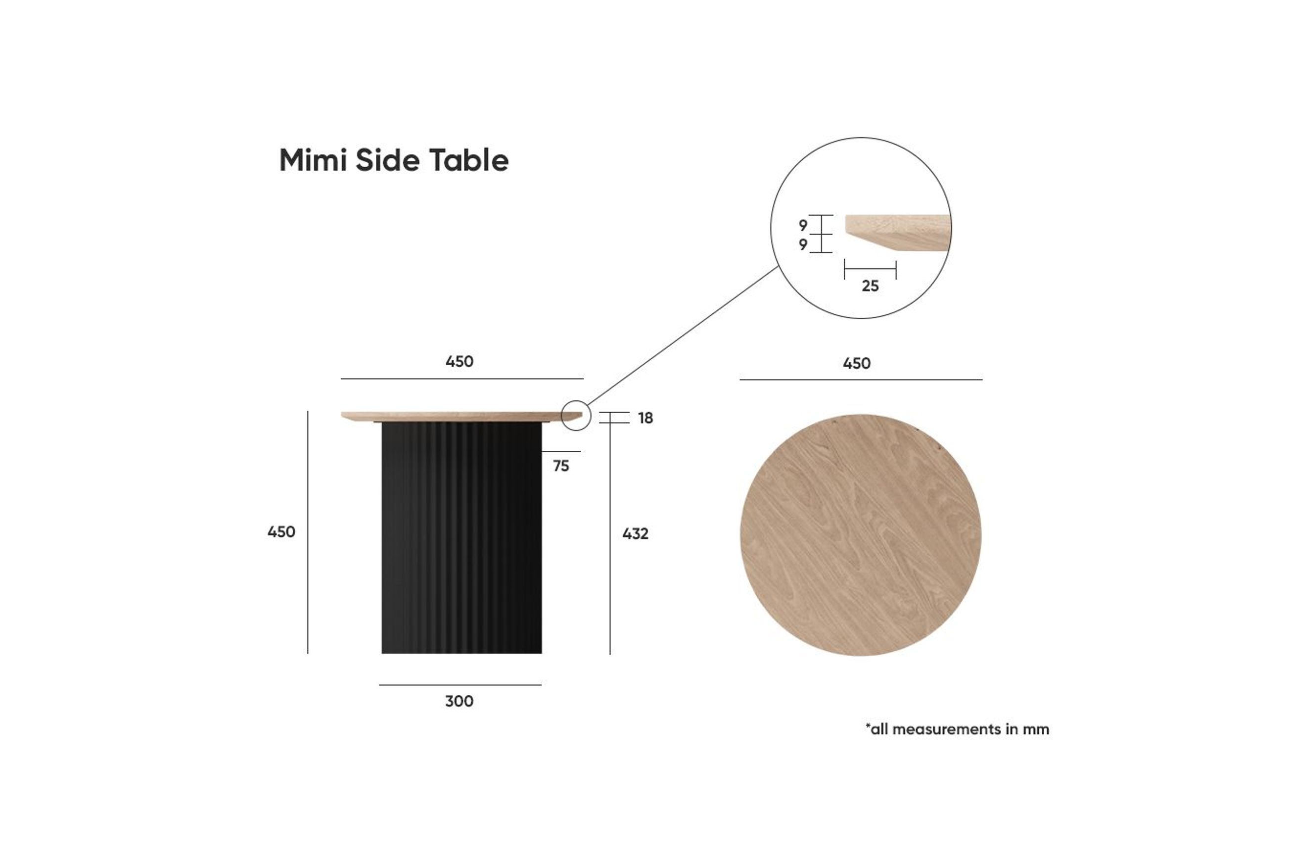 Mimi Side Table -  Black