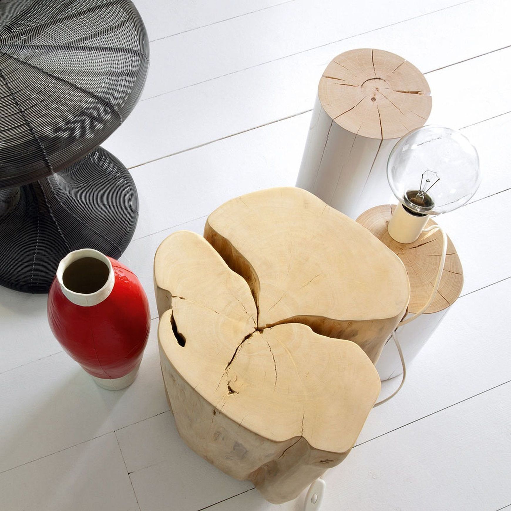 Brick Hornbeam Side Table