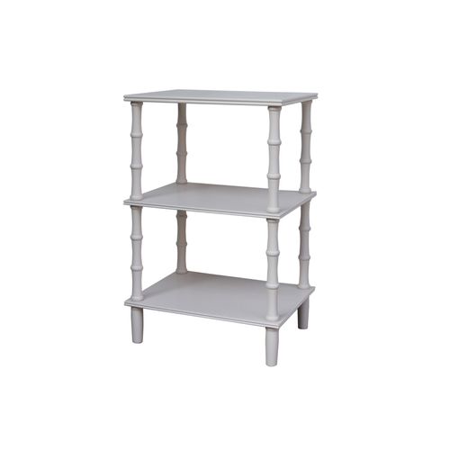 Iris 3 Tier Side Table- Pearl White