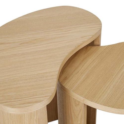 Oberon Curve Nest of 2 Side Tables
