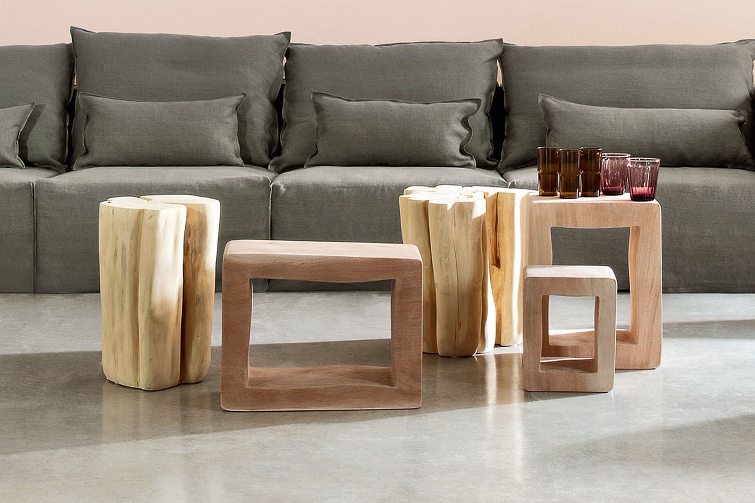 Brick Hornbeam Side Table