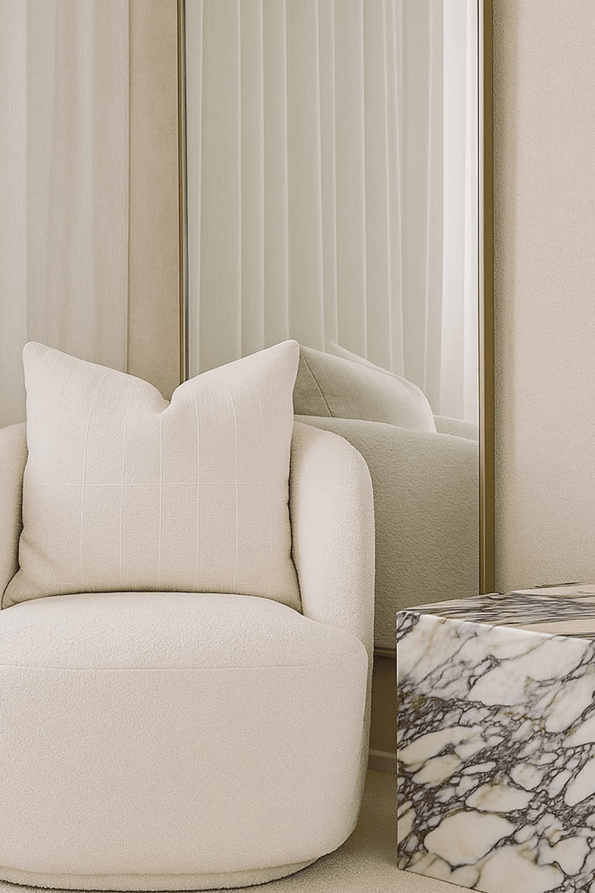 Cube Side Table - Viola Calacatta Marble | Natural Stone Co.