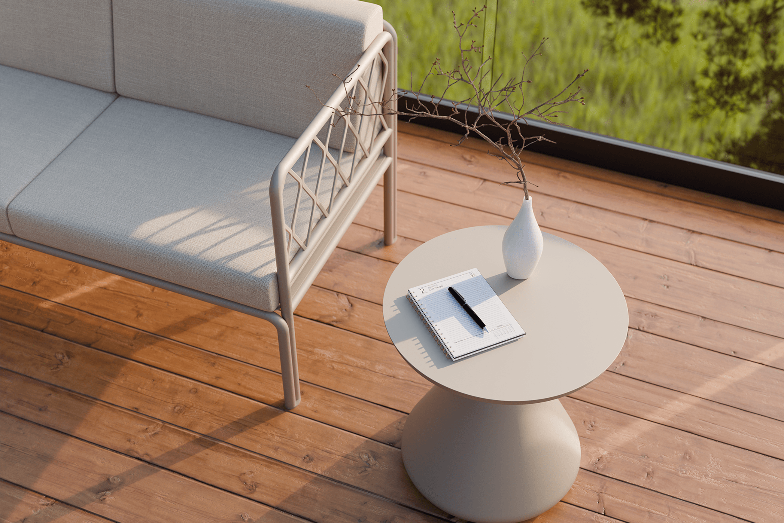 Kora Side Table Aluminium - Outdoor