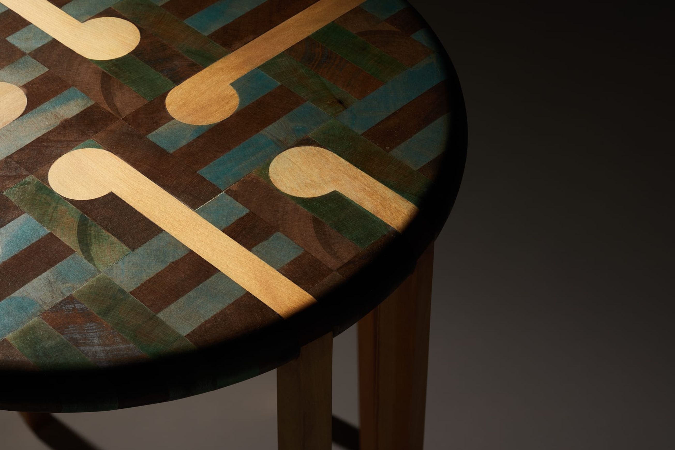 LETSWEAVE Side Table — Reclaimed Kauri & Rimu