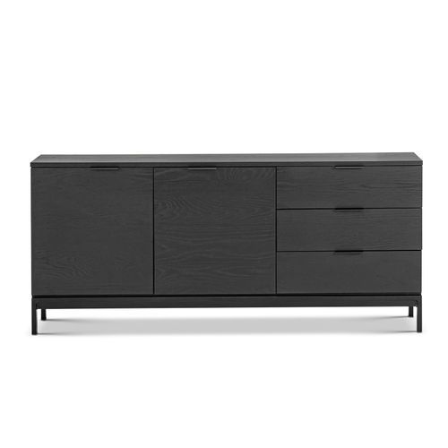 Macy Oak Sideboard Buffet | Black