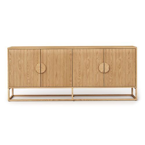 Braxton Ripple Slatted Sideboard | 180cm | Natural Oak