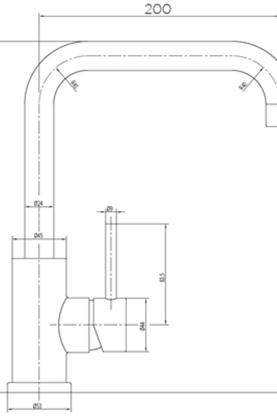Platinum Squareneck Mixer Black