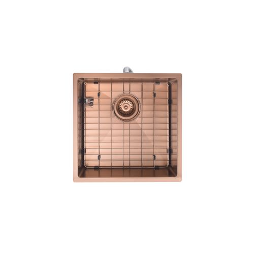 Aspen PVD 400mm Single Kitchen Sink Brushed Copper