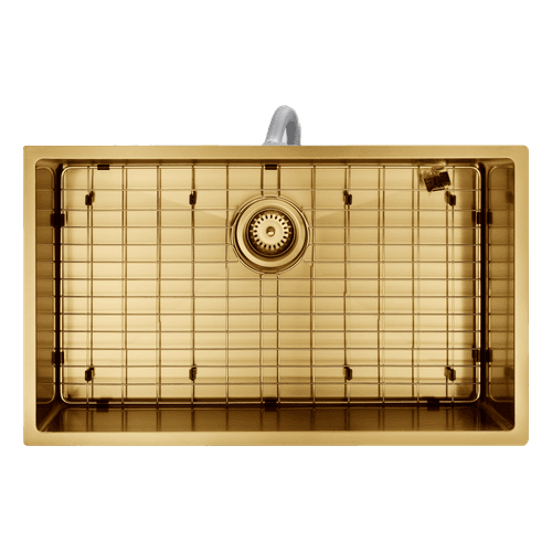 Aspen PVD 700mm Single Kitchen Sink Brushed Brass